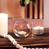 Glass Tealight Candle Holder Round Clear Votive Candle Holders for Table Decor Candle Holders Bulk for Wedding Decor and Home