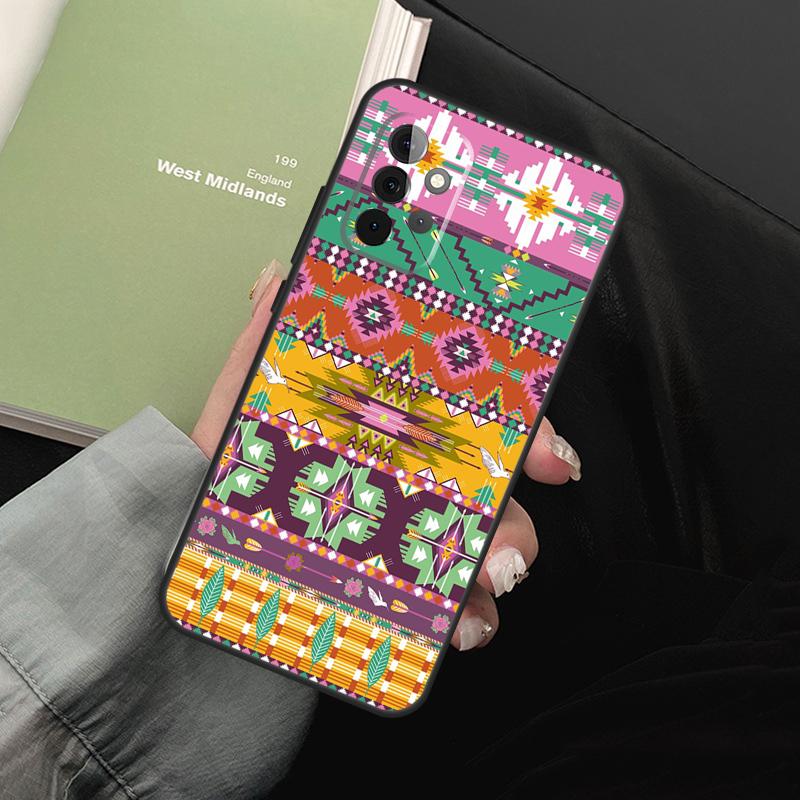 Native American Nahtlos Tribal Boho Für Samsung Galaxy A05 A06 A36 A26 A16 A54 A34 A14 A22 A32 A52 A55 A35 A15 A53 A13 A56 Hülle