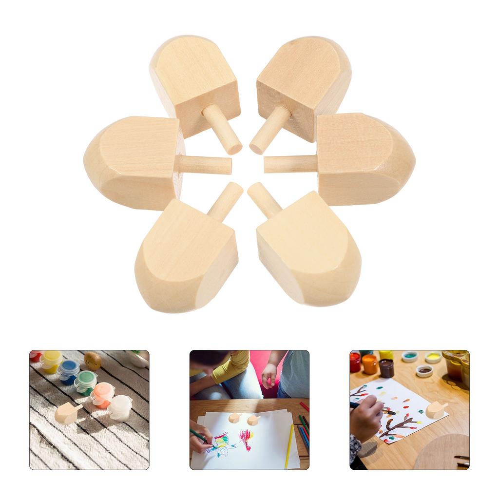 10 sztuk drewnianych bączków Chanuka Projekty Rękodzieła DIY Niepomalowane Drewniane Bączki dla Dzieci i Dorosłych Imprezy drewniane bączki