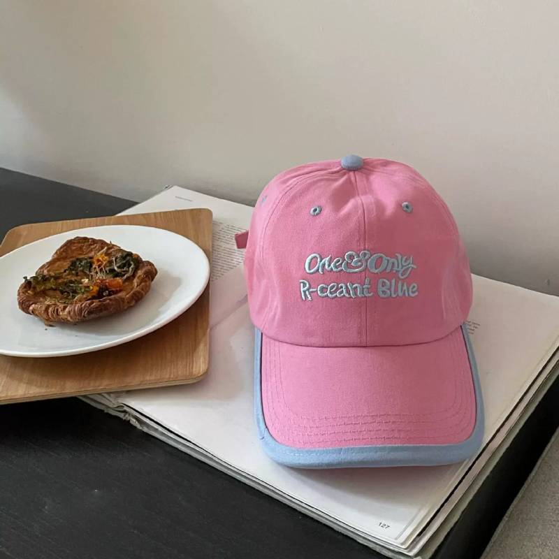 

Fashionable Baseball Embroidered Cap For Men And Women Spring Adjustable Cotton Hat Sun рожевий