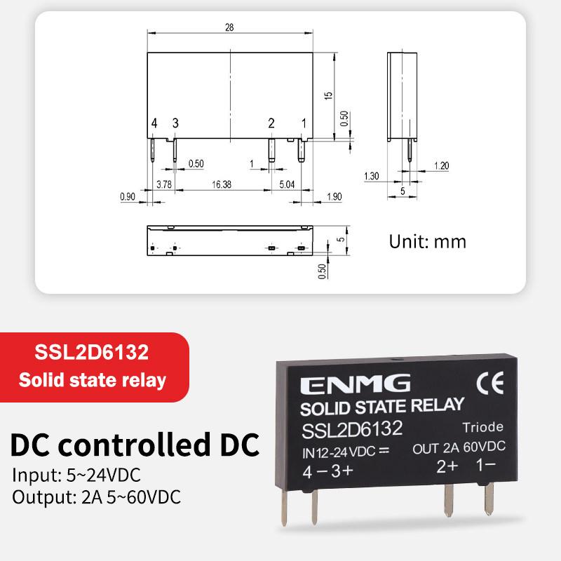 Solid State Relay SSL6D6132 Ultra Compact Low Profile 6A 2A Normally Open for Automation Equipment