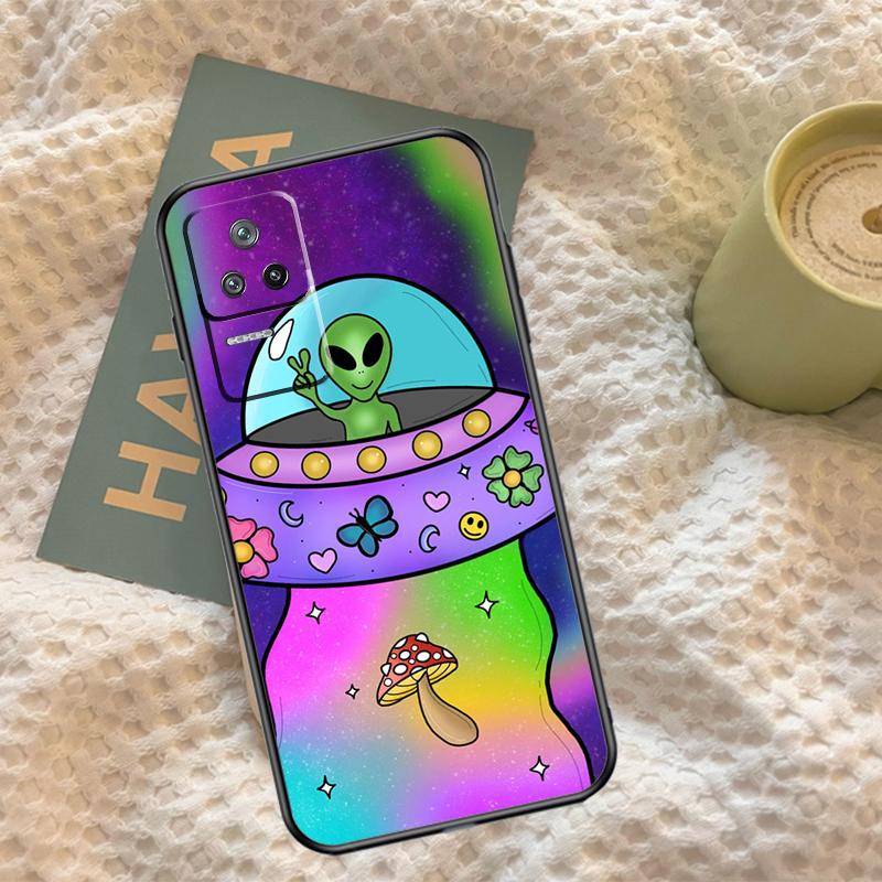 Aesthetics Cartoon Alien Space Case For Xiaomi 14T 11T 12T 13T Pro 13 14 15 Ultra POCO X7 Pro X3 X5 X6 M6 F5 F6 Pro Cover
