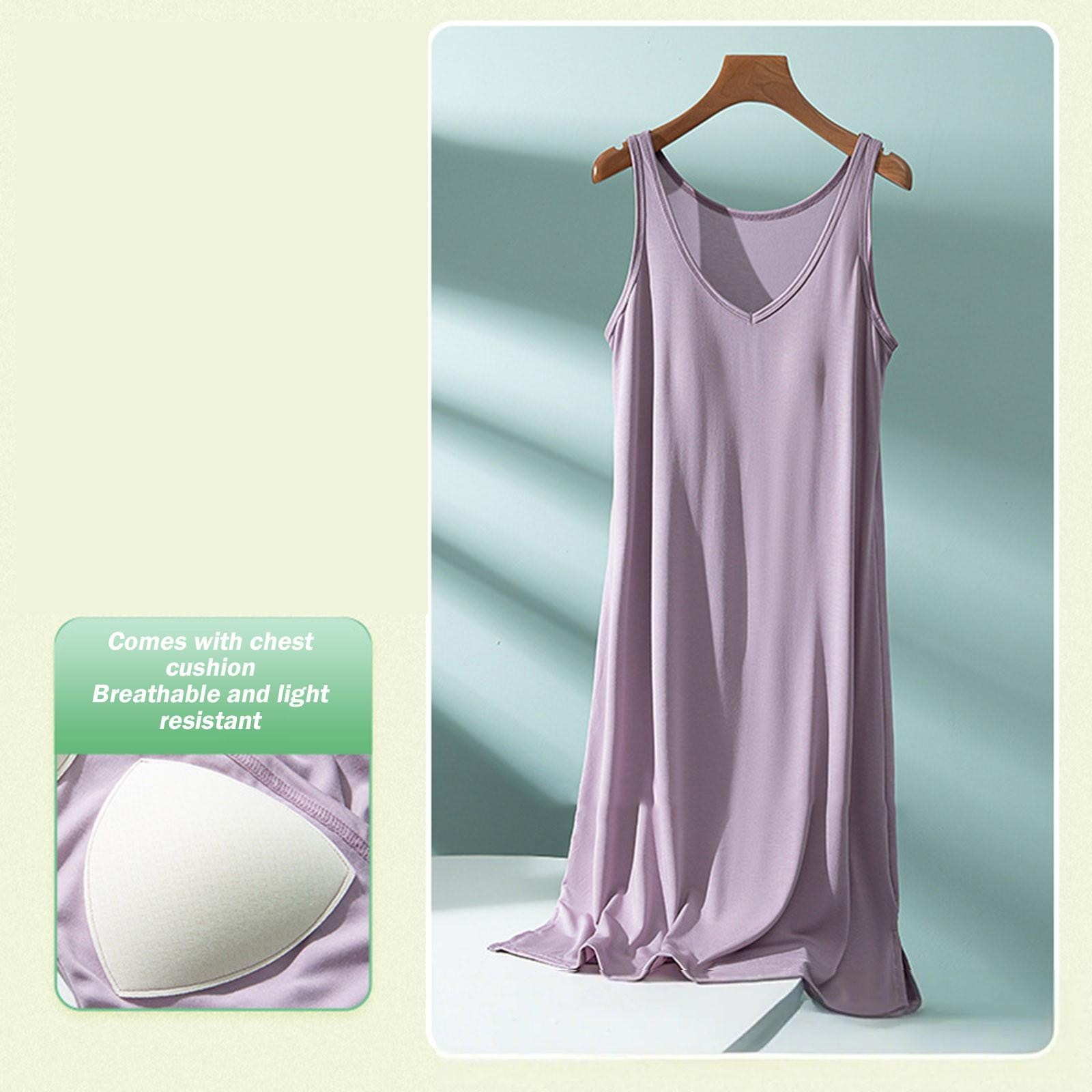 

Women s Summer Dress Loose Beach Vacation Casual Deep V Neck Vest Dress Elegant Shirt Dress L світло-фіолетового кольору