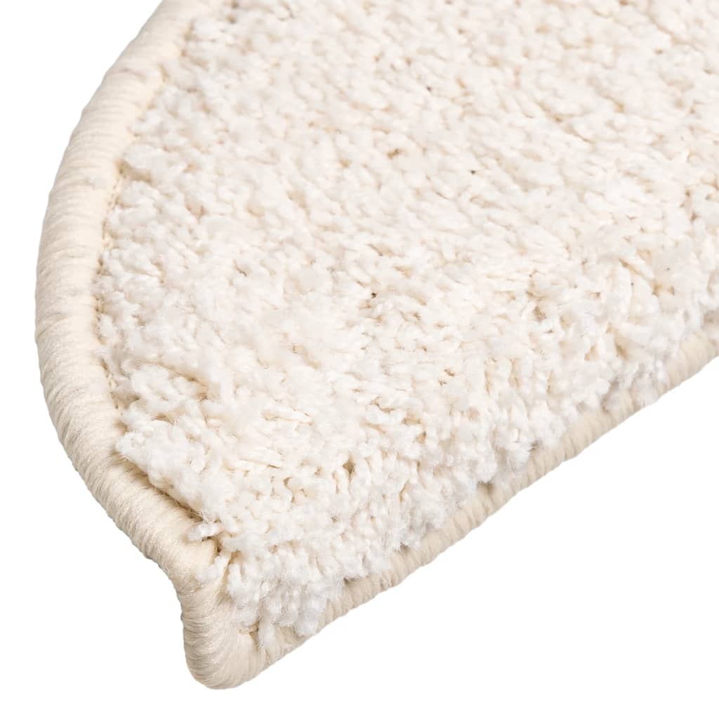 Step Mats 10 Pcs. 56 X 17 X 3 Cm White Semi Round