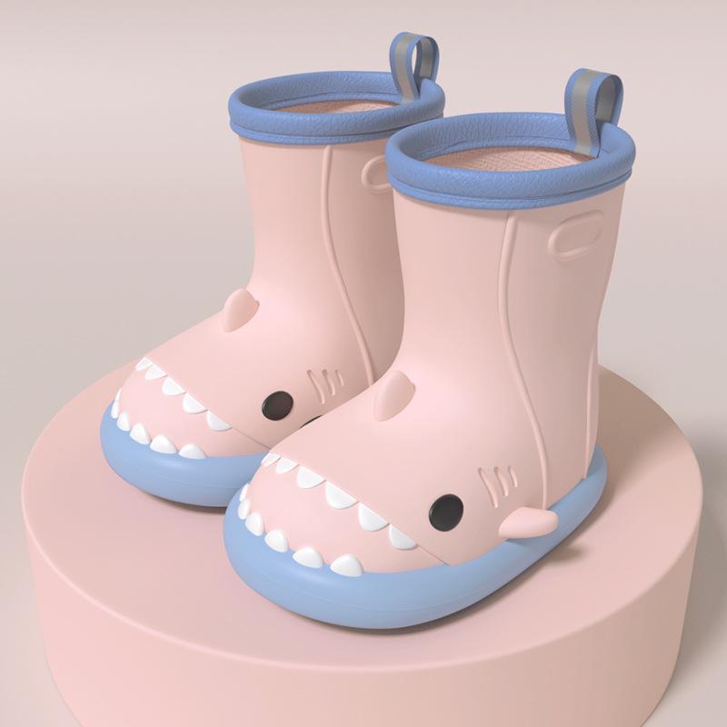 Shark Women's Summer Fashion Non-slip Cute Rubber Short Rain Boots