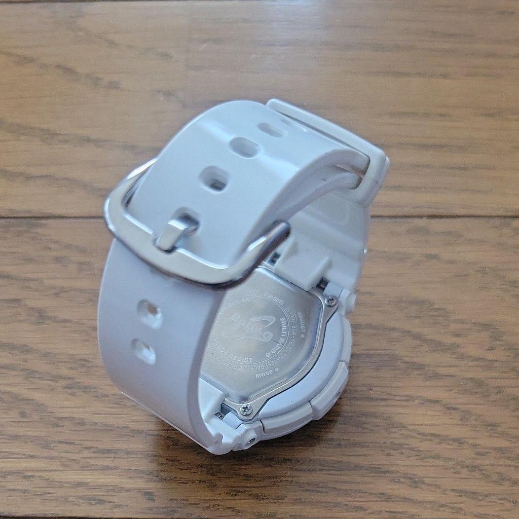 Used CASIO Baby-G BGA-1600 Radio Tough Solar Ana-Digi Watch White x Pink