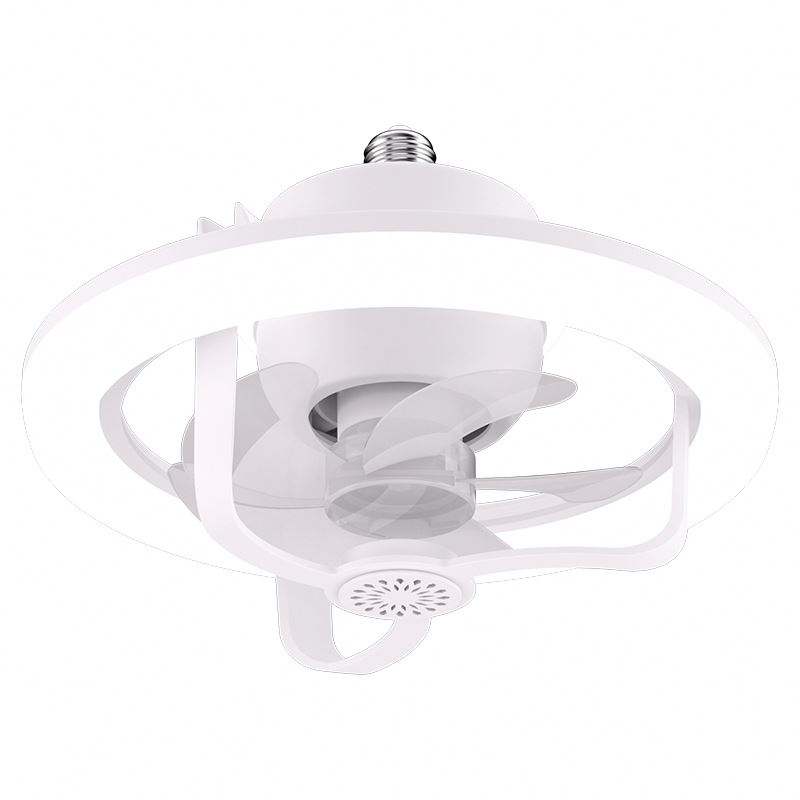 

E27 Потолочный вентилятор со светодиодной подсветкой и пультом дистанционного управления, люстра RGB с регулируемой яркостью, лампа для домашнего освещения