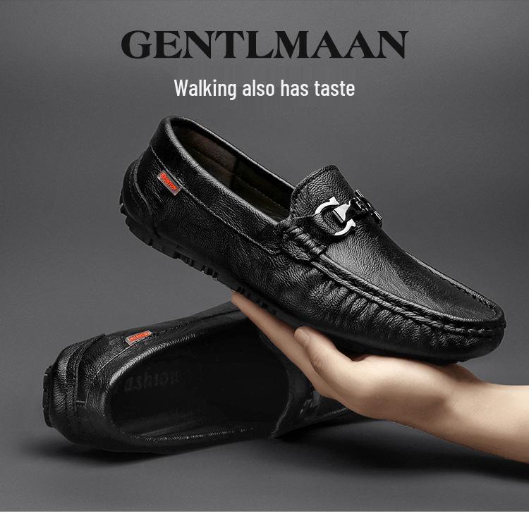 Mocassini Casual Estivi in Pelle da Uomo 2024: Scarpe Slip-On Morbide, Traspiranti, alla Moda