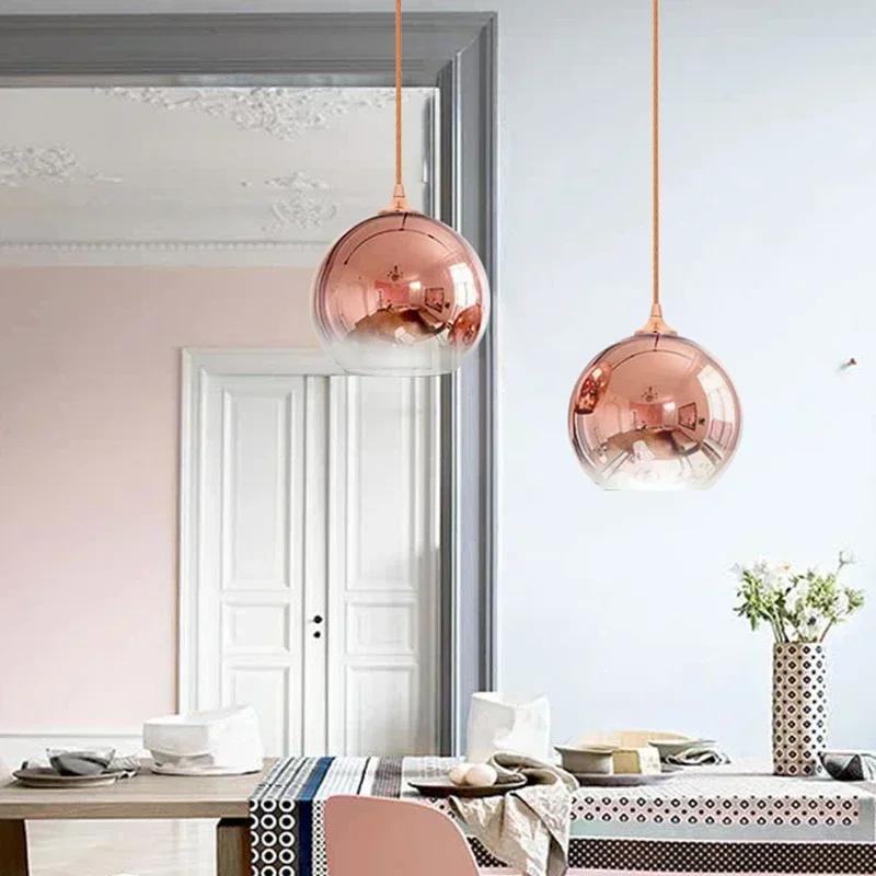 Modern Pendant Led Lights Glass Art Hanging Chandelier Dining Table Bedroom Kitchen Modest Ceiling Lamps for Room Home-appliance