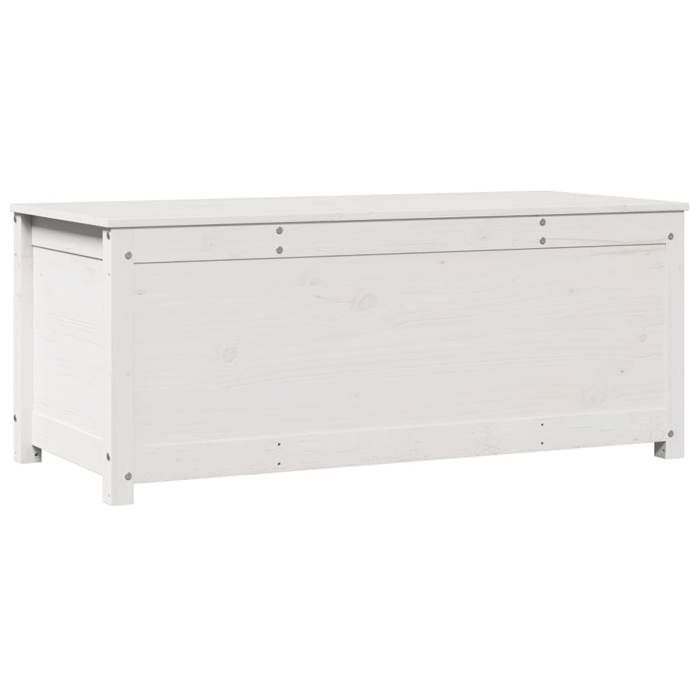 823540 vidaXL Storage Box White 110x50x45.5 Cm Solid Pine Wood