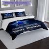 3pcs Custom Name Cowboys Fan Gear Printed Bedding Set Duvet Cover Closure Includes 1 Duvet Cover & 2 Pillowcases, Soft and Comfortable for All Seasons