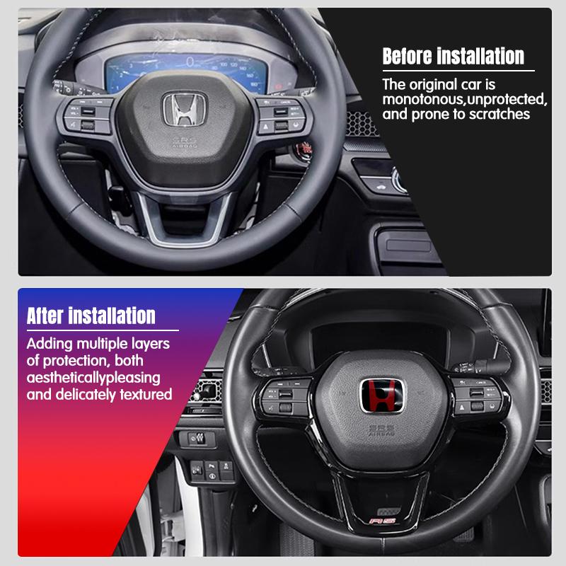 ARG1 3D Metal alloy Car Steering Wheel Badge Emblem steer wheel sticker Decal Car Styling For HONDA CIVIC HR-V XR-V URV FREED STEPWGN