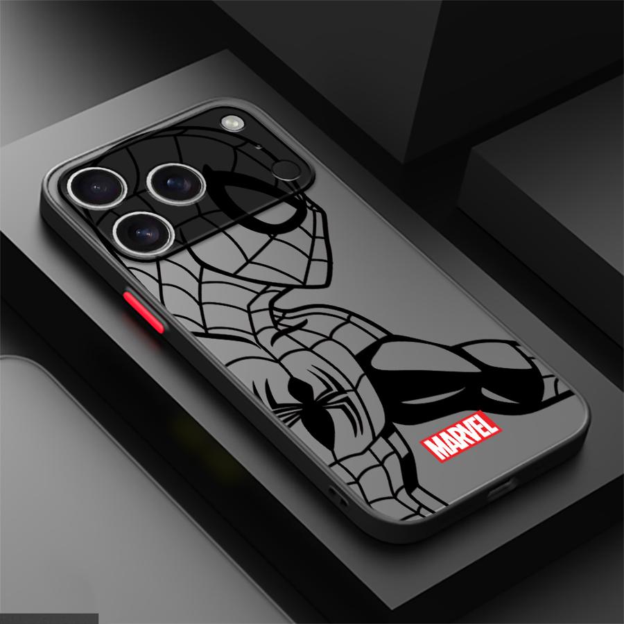 Marvel Sipiderman Ironman Hülle für iPhone 17 Pro Max 7 8 SE 12 17e 14 15 XS XR 13 Mini 11 Air 16 Plus Rückseite Handyhülle