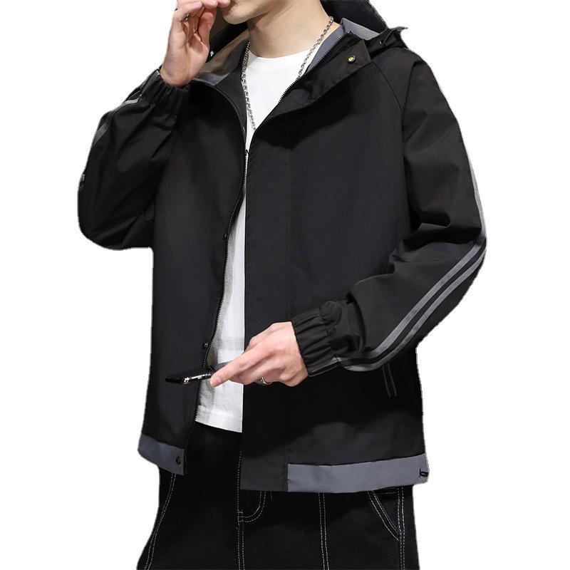 Men's Coat Spring New Korean Version of The Trend Youth Baseball Wear Functional Casual Hooded Jacket Men's Fashion
