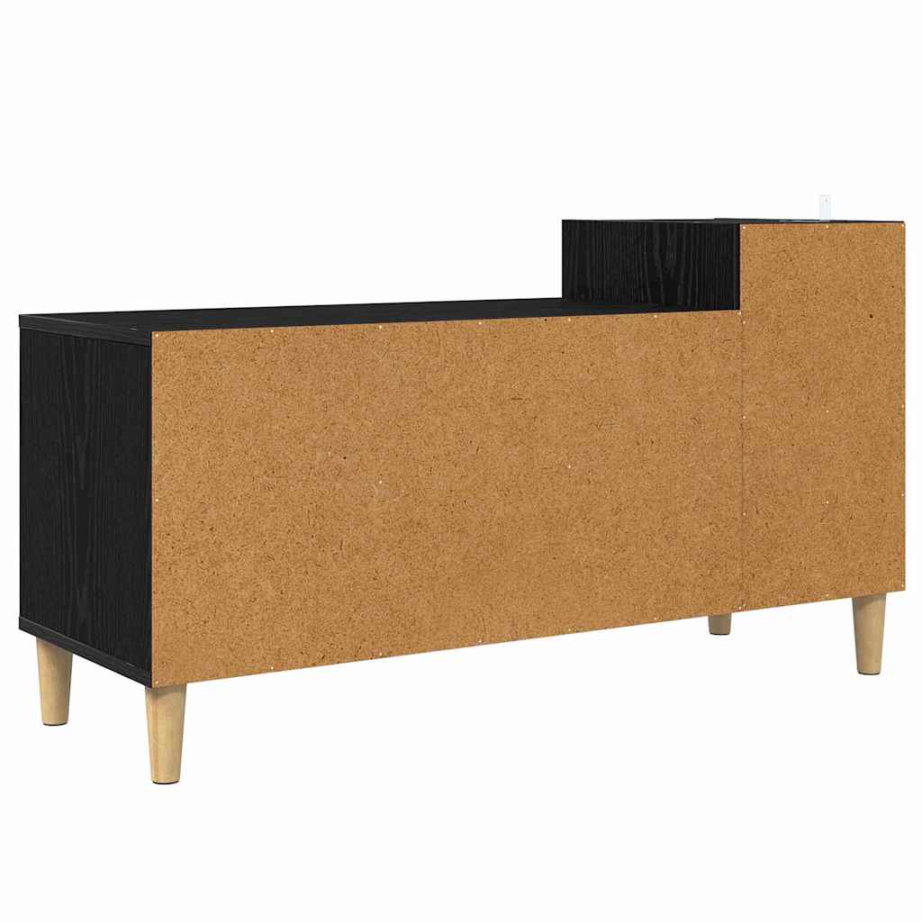TV Cabinet Black Oak Effect 100 x 35 x 55 cm Particleboard