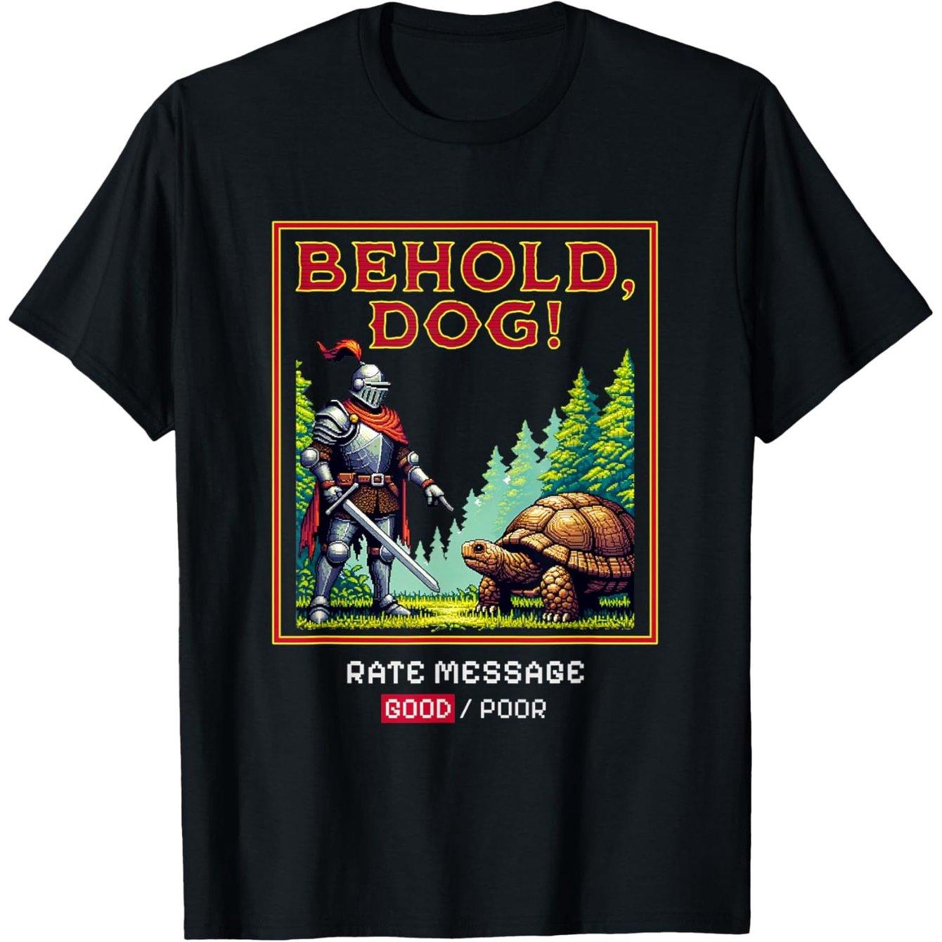 Elden Behold Dog Soulsborne Unisexs TShirt 100 Cotton Relaxed Fit Iconic Knight Turtle Elden Game Unisexs Tshirts for Summer S