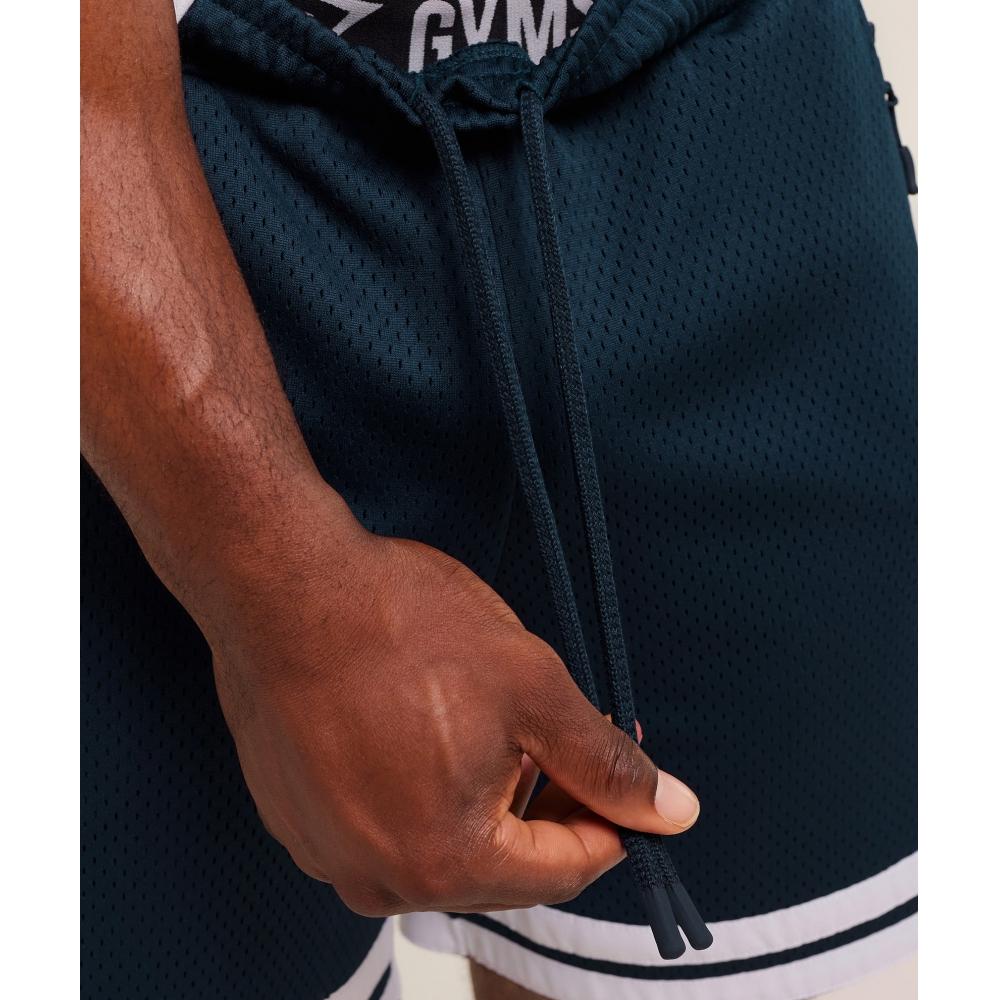 Gymshark Campus Mesh Shorts Deep Petrol Blue A1c1i Udrl