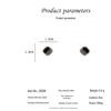French Retro Black Cubic Zirconia Square Stud Earrings for Women: Elegant, Versatile, and Stylish.