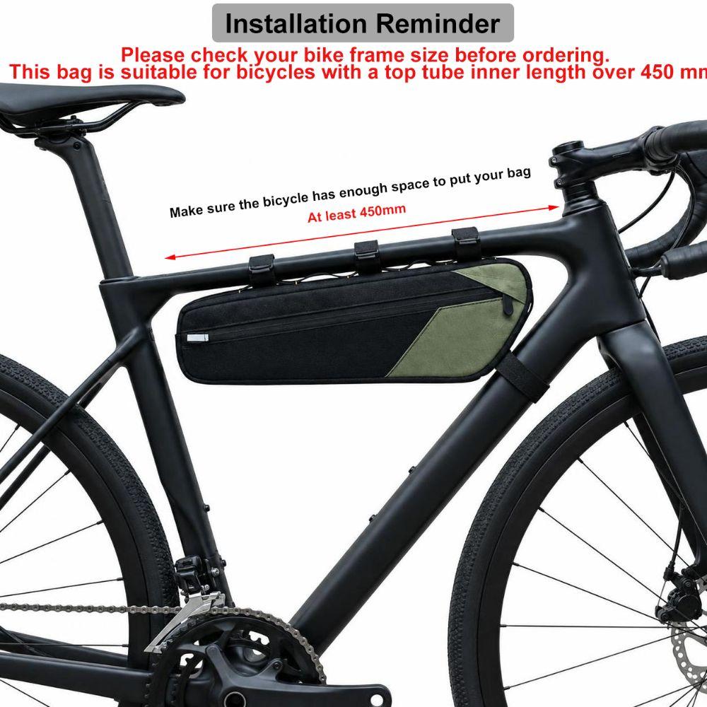 Triangle Bike Frame Bag Easy Install Bike Storage Bag Durable Cycling Frame Bag Bike Commuting