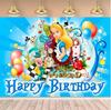 Alice In Wonderland Happy Birthday Backdrop Tea Party Photo Background Banner