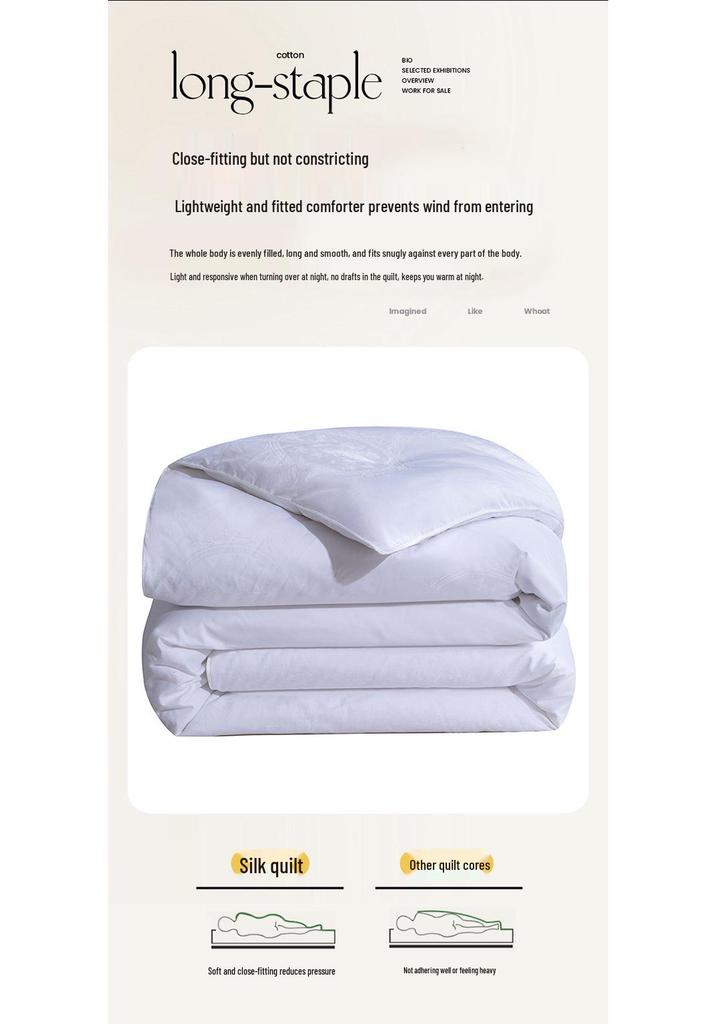 Mulberry Silk & Cotton Quilt: All-Season Air Conditioner Comforter