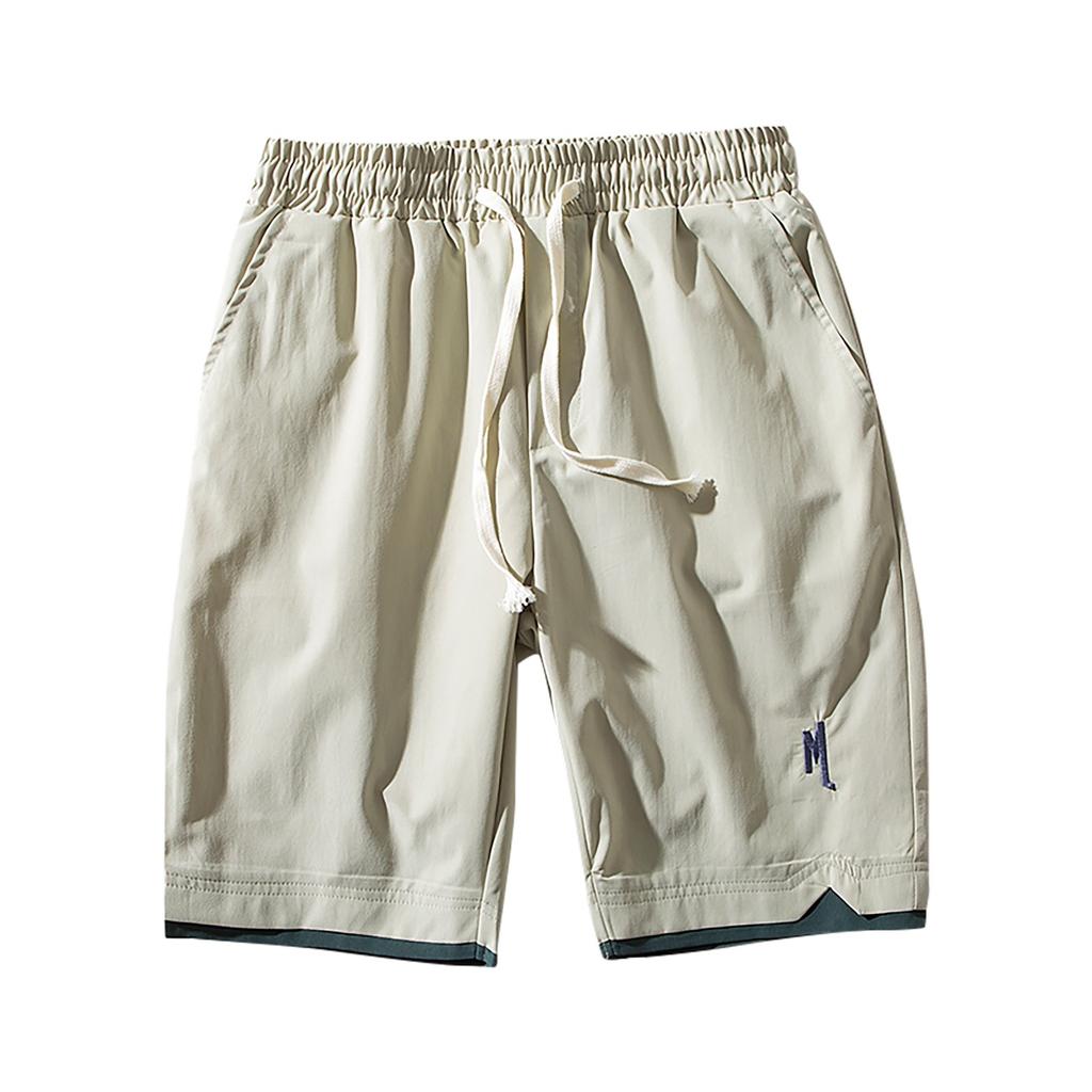 Men's Summer Color Loose Laced Comfortable Casual Shorts Beach Pants