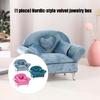 Velvets Covered Jewelry Organiser Box With Protective Interior For Fine Accessories Elegant Storage Solution