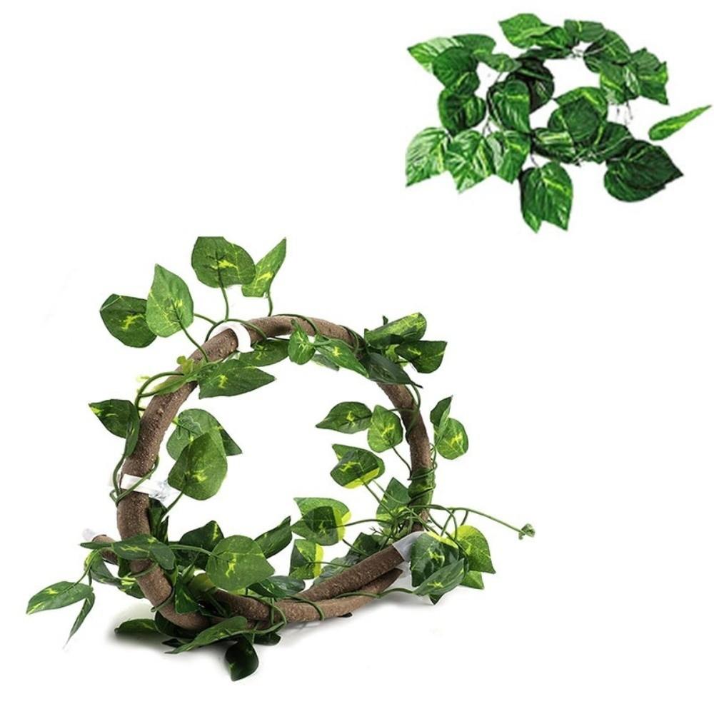 Rattan Reptile Vines Set Climbing Parts Easy To Install Reptile Habitat with Suction Cups Lizard Terrarium Decor Pet Supplies