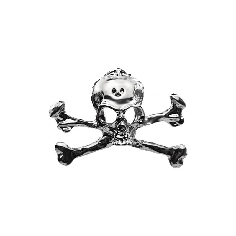 Halloween Gun Black Ghost Skull Brooch, Exaggerated Personality Punk Trend Brooch Pin