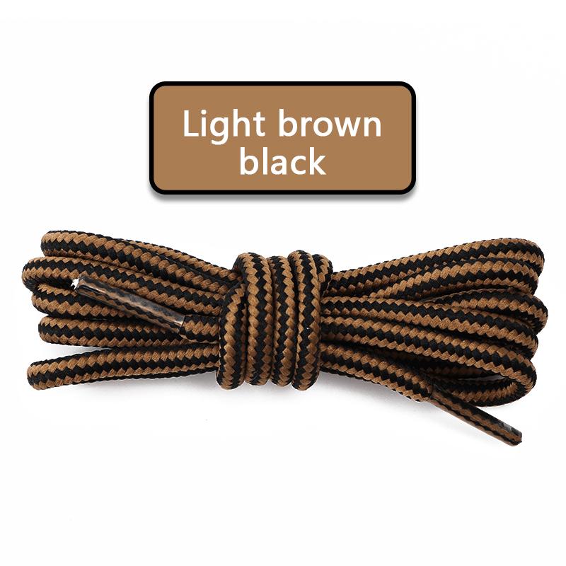 1Pair Boots Round Shoelaces Striped Double Color Shoe Laces Outdoor Hiking Leisure Shoe Lace Sneakers Casual Shoelace Accesories
