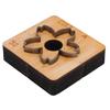 Leather Cutting Mold with   Wood Base Flower Shape Punching Die for Making Keychain Bag Decorations