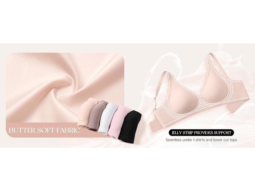 OEAK Damen Bügelloser Deep V Push-Up T-Shirt BH