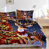 3pcs Christmas Deer Bedding Set with Red Bow - Festive Decor for Bedroom and Guest Room - Includes One Quilt Cover and Two Pillowcases (No Core) - Ani