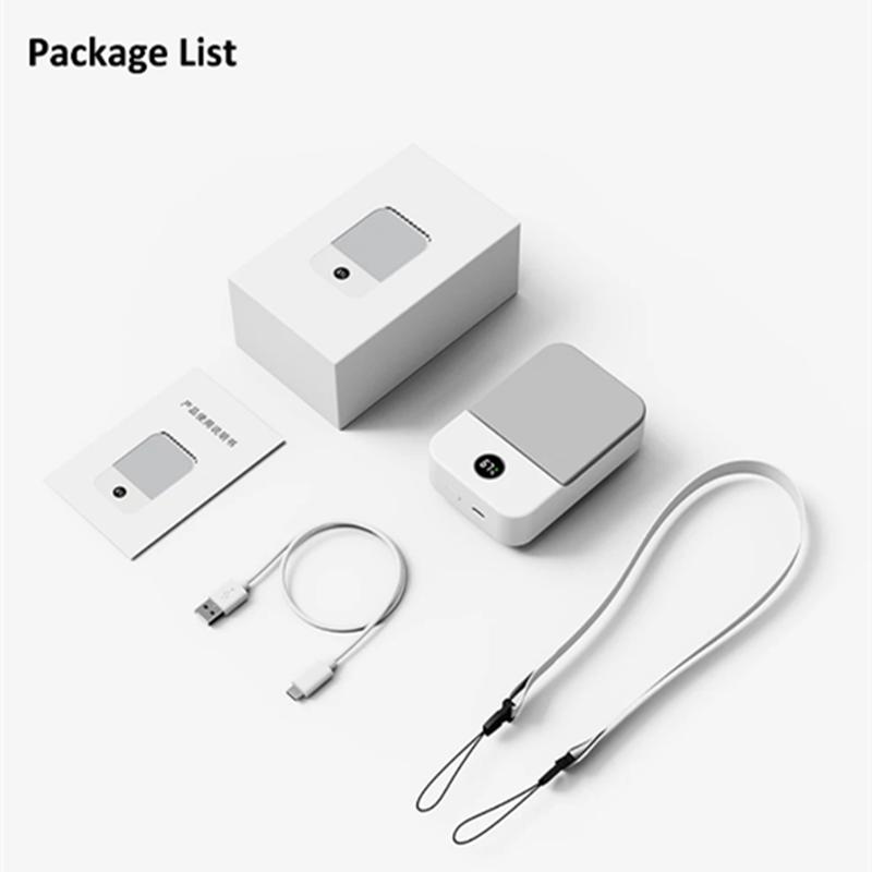 Portable Waist Fan Hanging Neck Fan Mini USB Rechargeable Portable Waist Clip Fan for Outdoor Sports Working Travel Small Fan