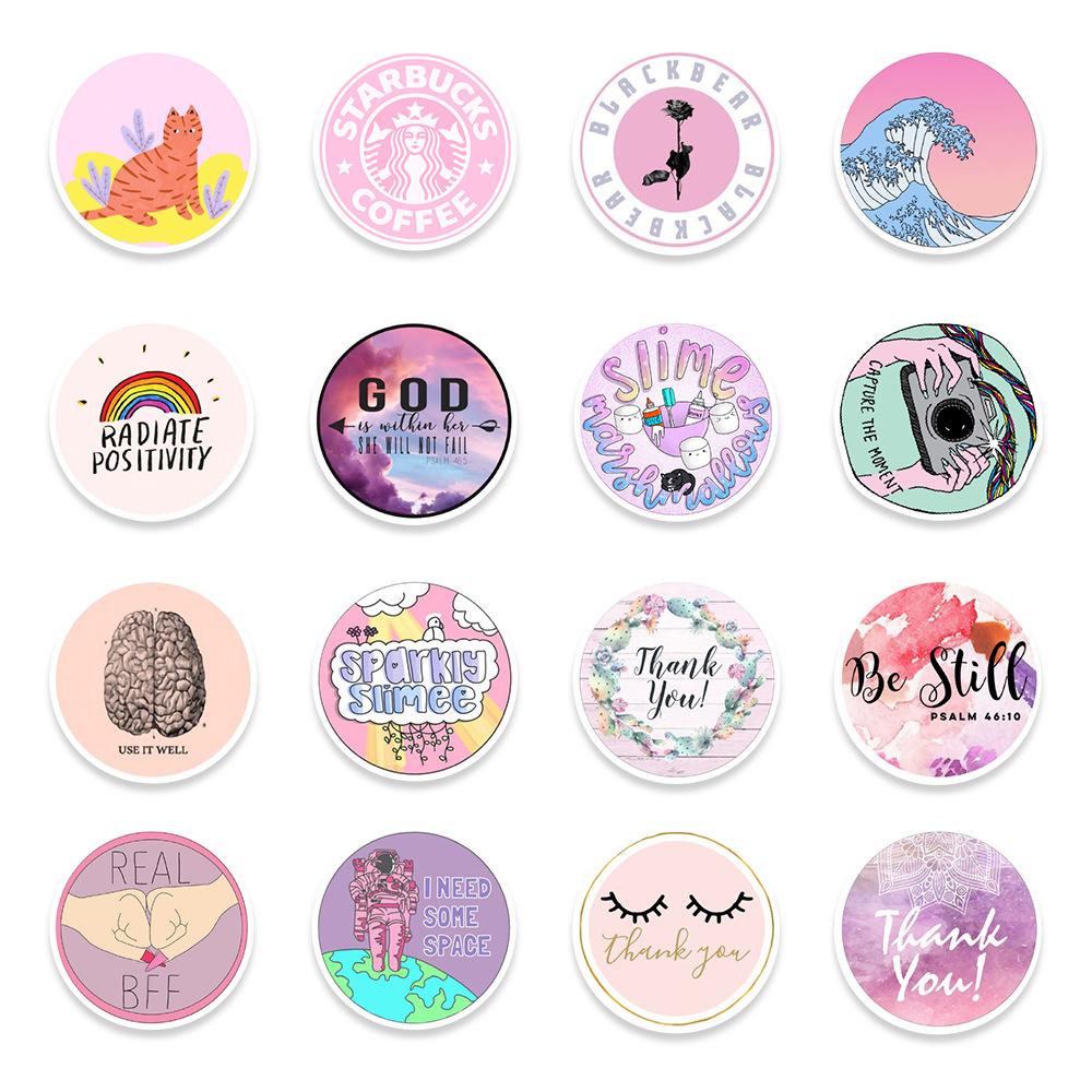 103 pink girl heart graffiti stickers children cartoon pattern room decoration stickers PVC self-adhesive