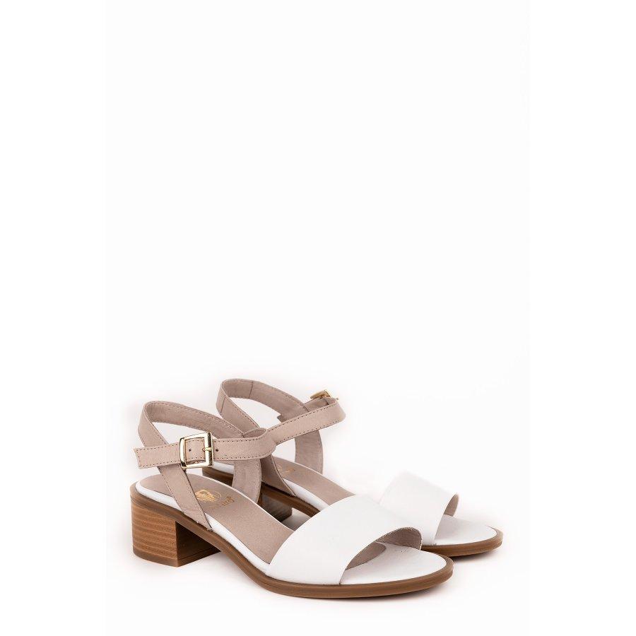 Women's Genuine Leather Mid-Heeled Casual Sandals