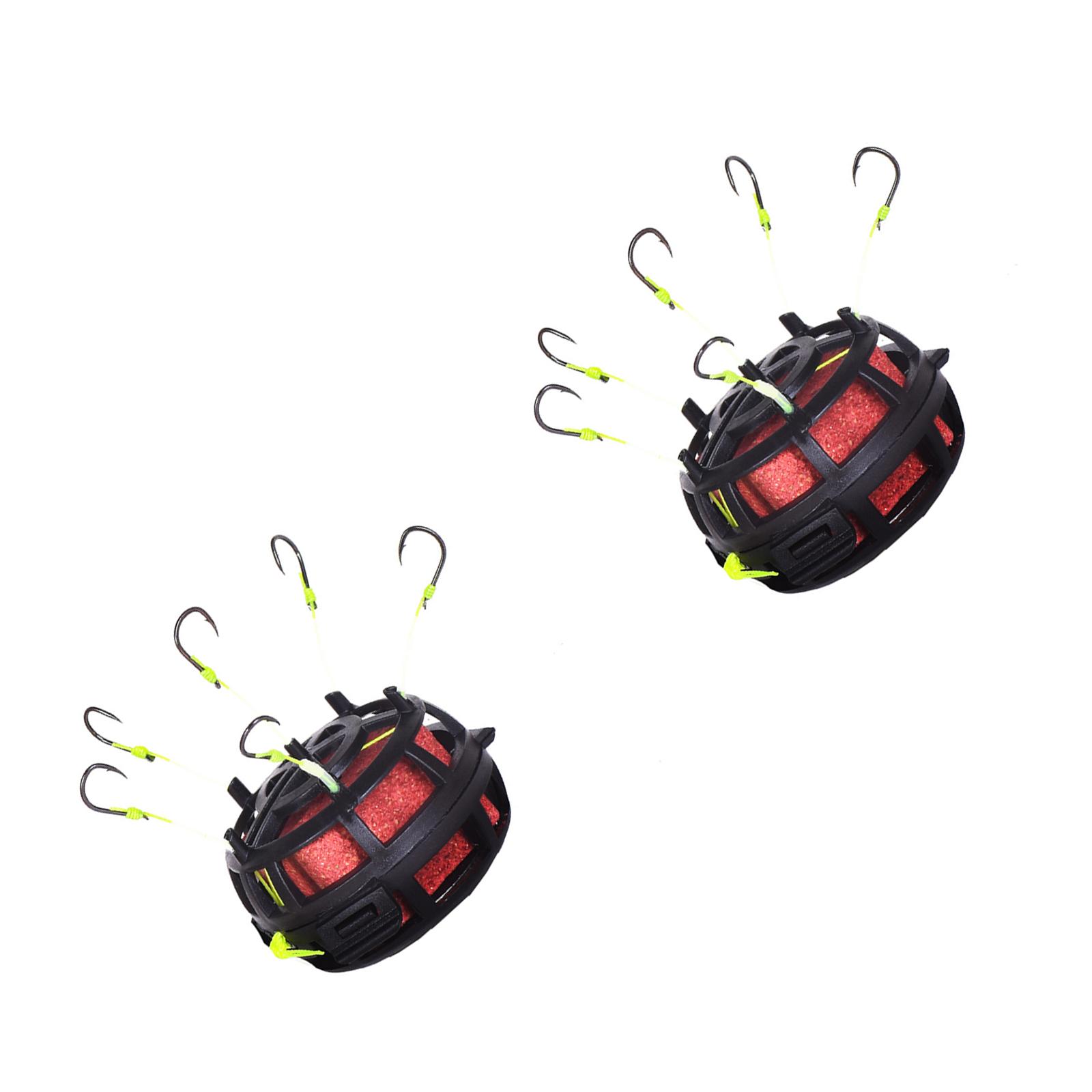 

Крючок на поводке Клетка для прикормки 6 крючков Оснастка для донной ловли Профессиональная леска Кормушка Грузило Рыболовное оборудование 11