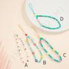 New green soft pottery beaded mobile phone chain, small fresh women's personalized pendant, anti-lost mobile phone case pendant