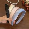 Rhinestone Sponge Hairband For Women Vintage Solid Wide Brim Puffy Puffy Hair Hoop Headband Hair Accessories