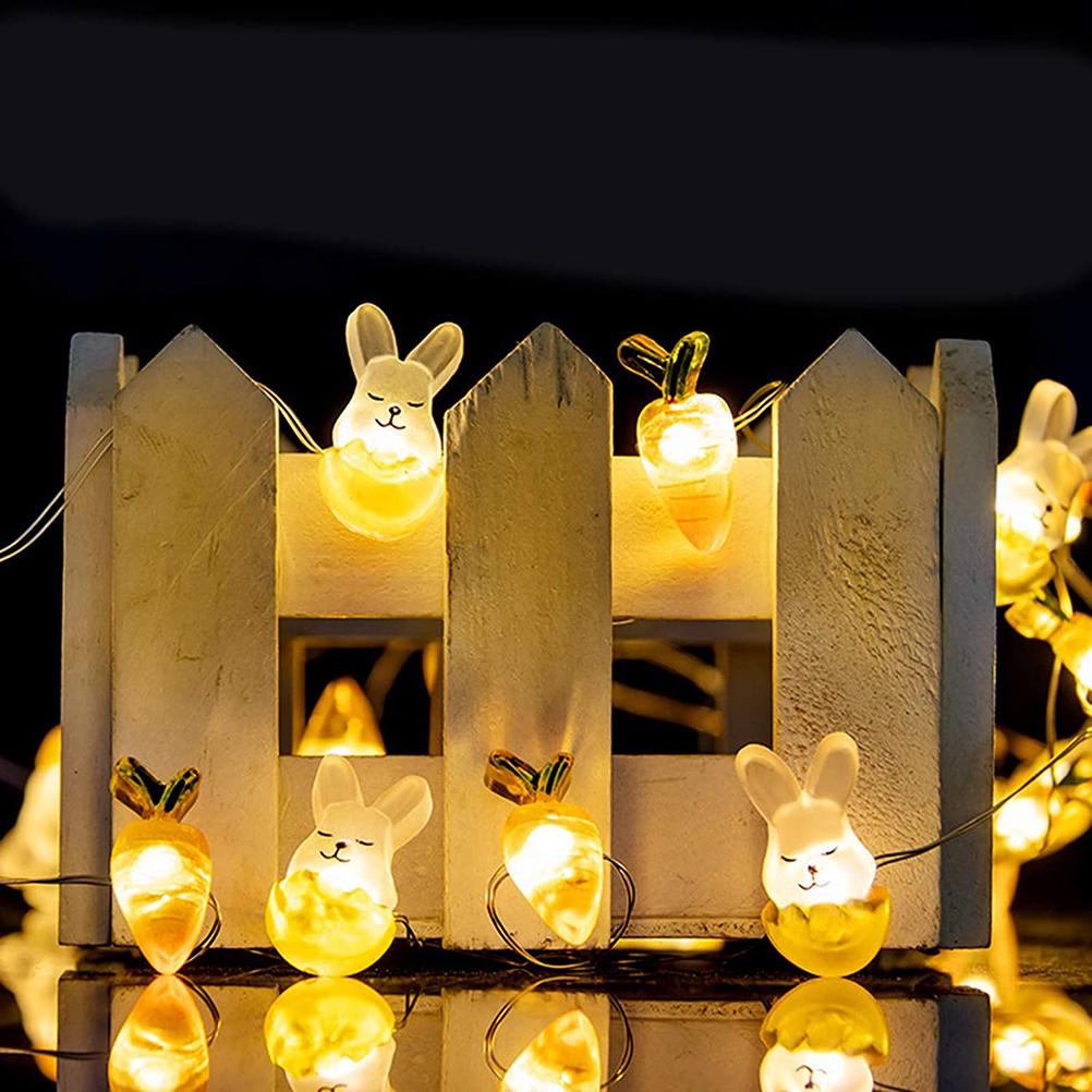 Easter Bunny Decoration Light 2 Meter 20 Led LED Bunny String Lights Battery Operated Rabbit Shaped 