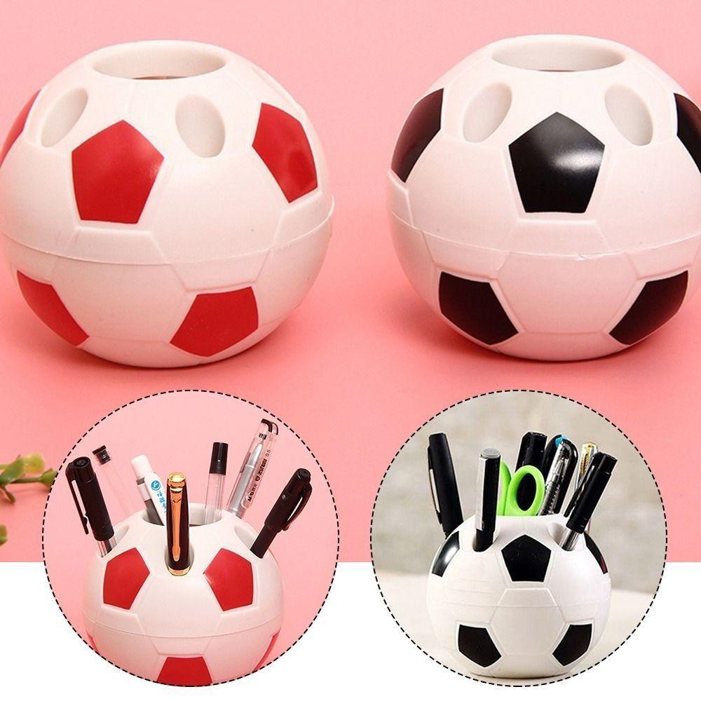 

Football Shape Pen Holder Plastic Pen Storage Container Pen Organizer School Supplies чорний