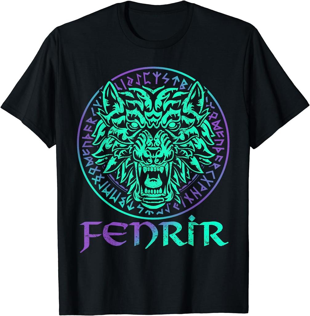 New Fenrir Wolf Vargr Viking Norse Mythology Warg Myth Animal Tee S4xl