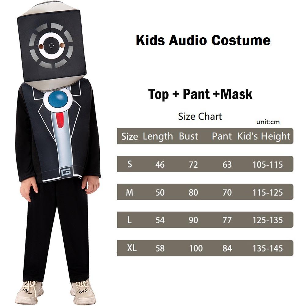 Kind TV Spreker Man Cosplay Kostuum Jumpsuit Halloween Verkleed Titan Skibidi Toilet Kostuum voor Kinderen