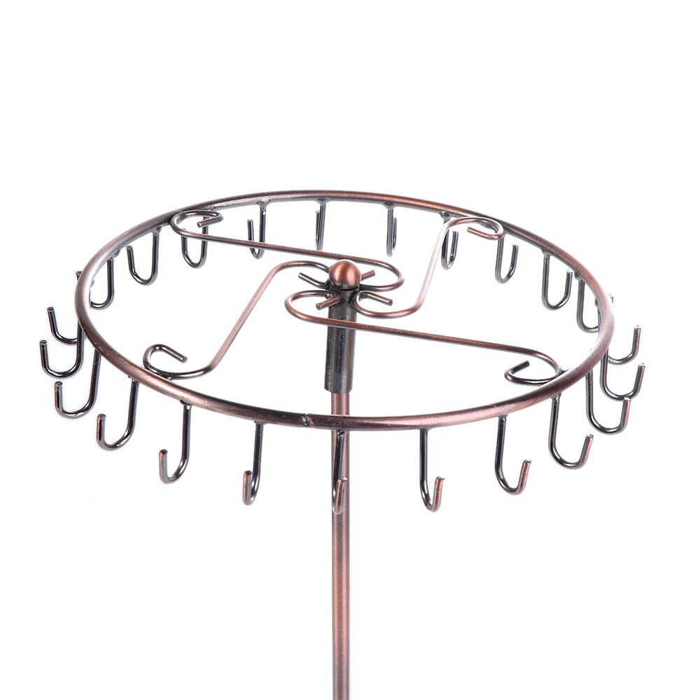 23 Hooks Women Rotating Girls Desktop Organizer Display Stand Jewelry Storage Rack Home Decoration