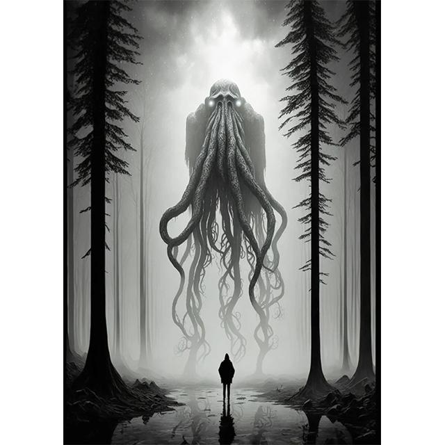 Cthulhu Mythos Abstract Outer God Prints Poster Canvas Painting Modern Wall Art Pictures for Living Room Bedroom Home Decoration