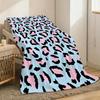 Leopard Print Throw Lightweight 240g Flannel Blanket Soft Skin-friendly for Summer Cooling