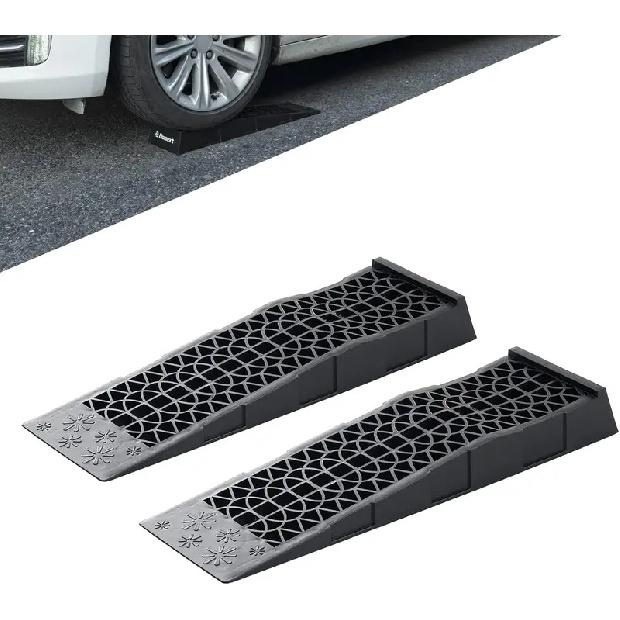 Donext Ramps Low Profile Plastic Car Service Ramps 3 Ton Truck Vehicle - 2 Pack