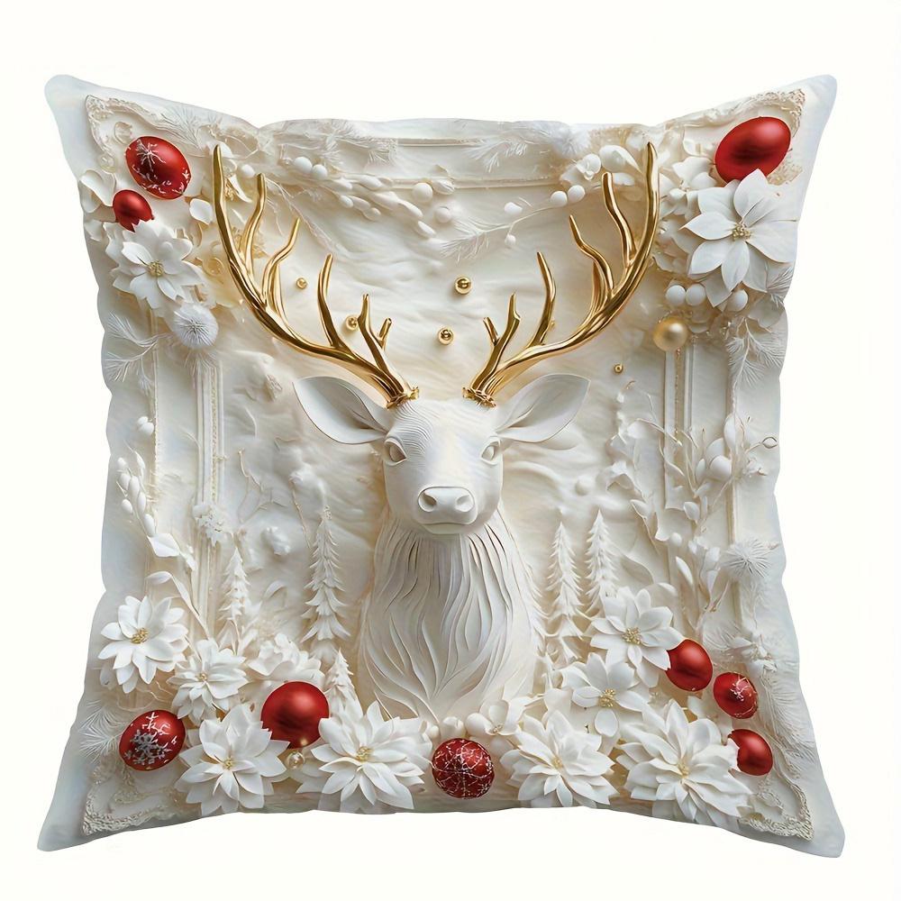 

Christmas Pillowcases: Santa, Reindeer, Snowman & Tree Designs! Sofa room cushion cover home decoration new year gift 16x16Inch