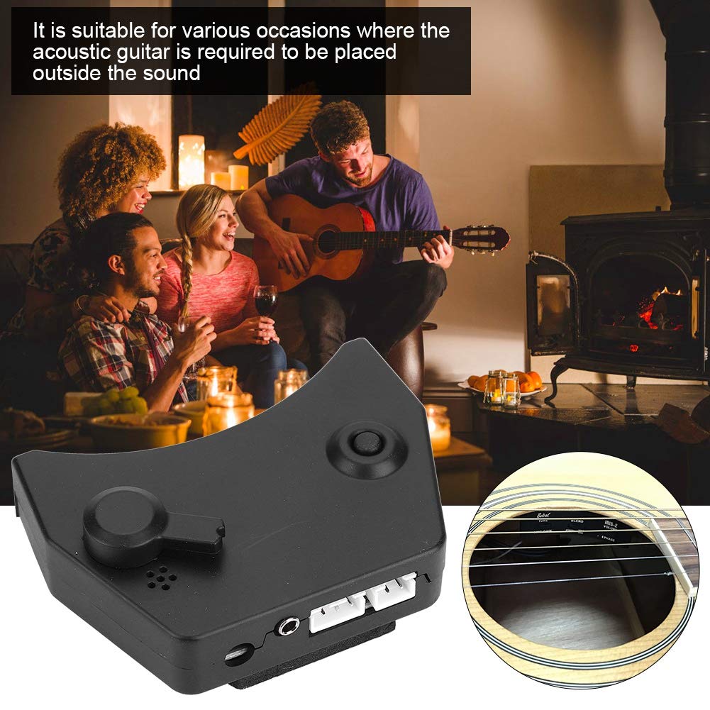 Generic Folk Guitar Sound Hole Preamp Bridge Transducer Pickup Acoustic Guitar Microphone