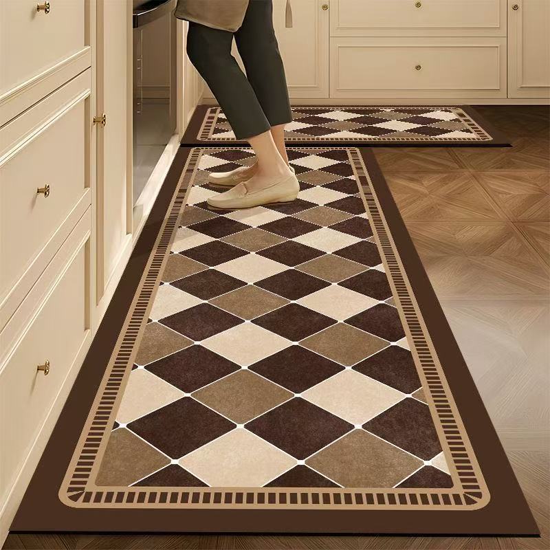 Vintage Diatomaceous Earth Carpet, Kitchen Floor Mat, Water Absorbing, Oil Absorbing, Anti Slip Foot Mat, Dirt Resistant Mat, Household Carpet